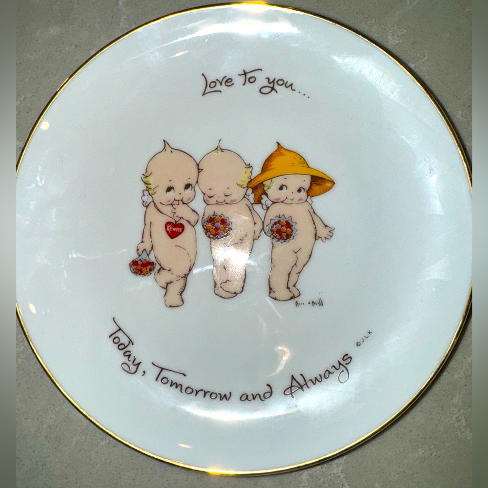 Vintage Kewpie Doll Collectors Edition Plate:Love To You:Today, Tomorrow, Always
